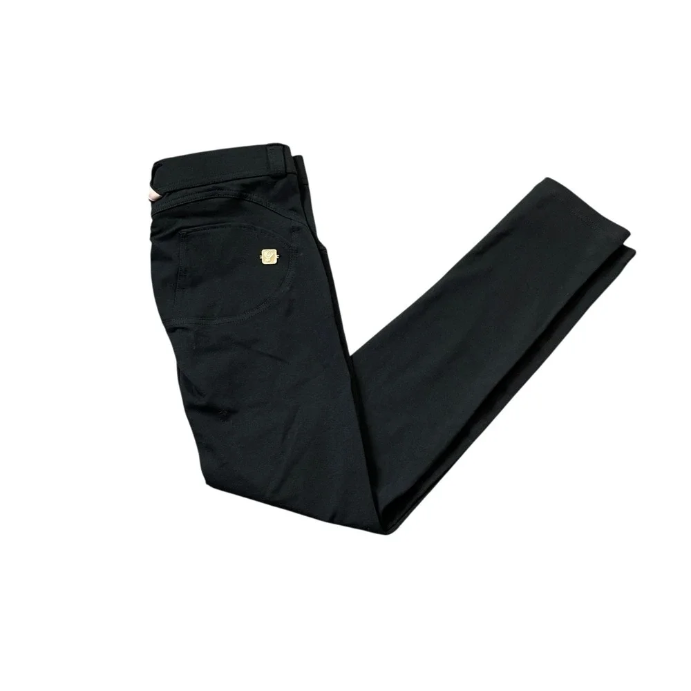 Freddy Small (4)‎ Black Skinny Pants Cotton Blend Zipper Closure